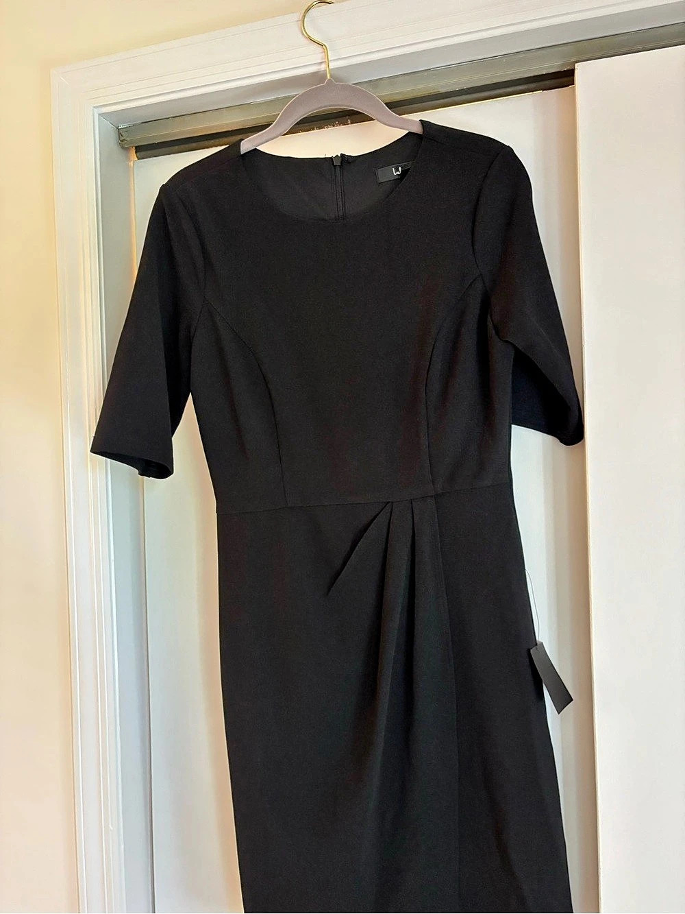 lulus Black Pleated Waist Dress Size M NWT